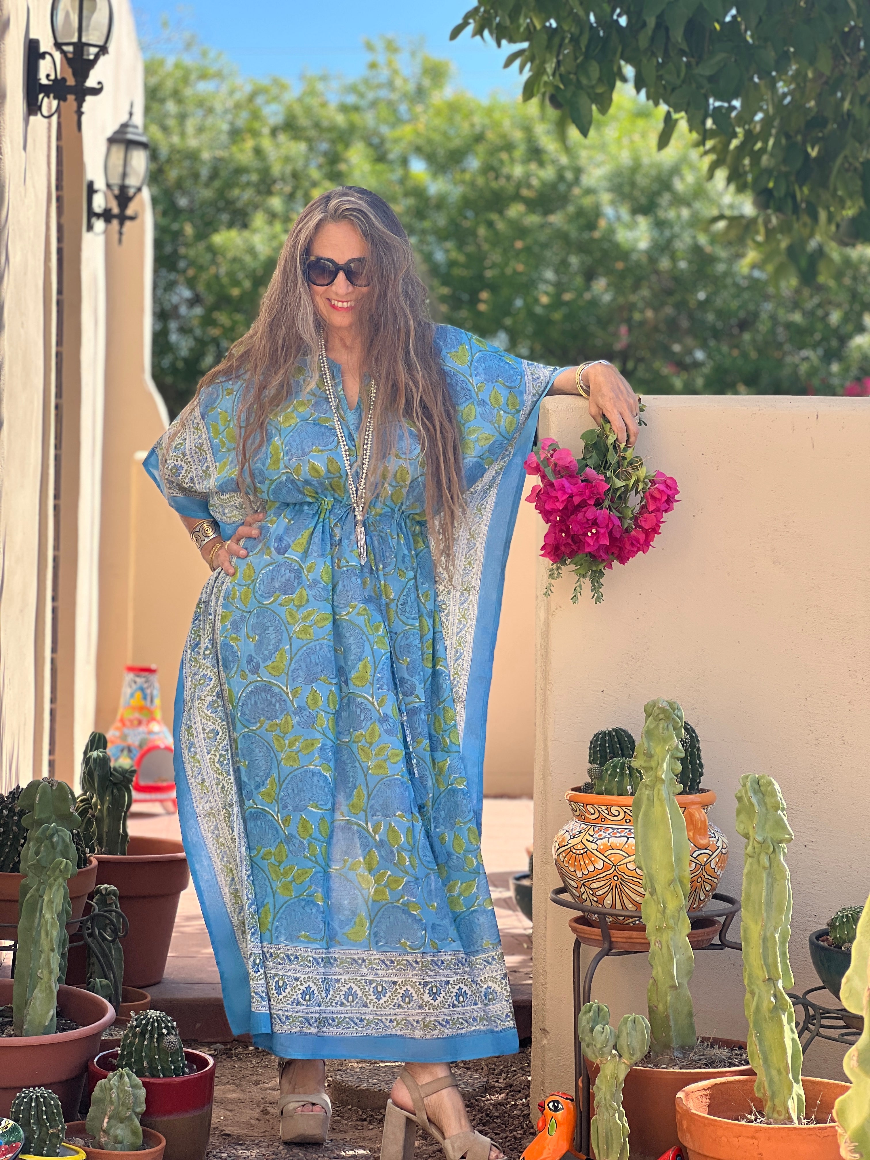 Florence Floral Maxi Kaftan Dress