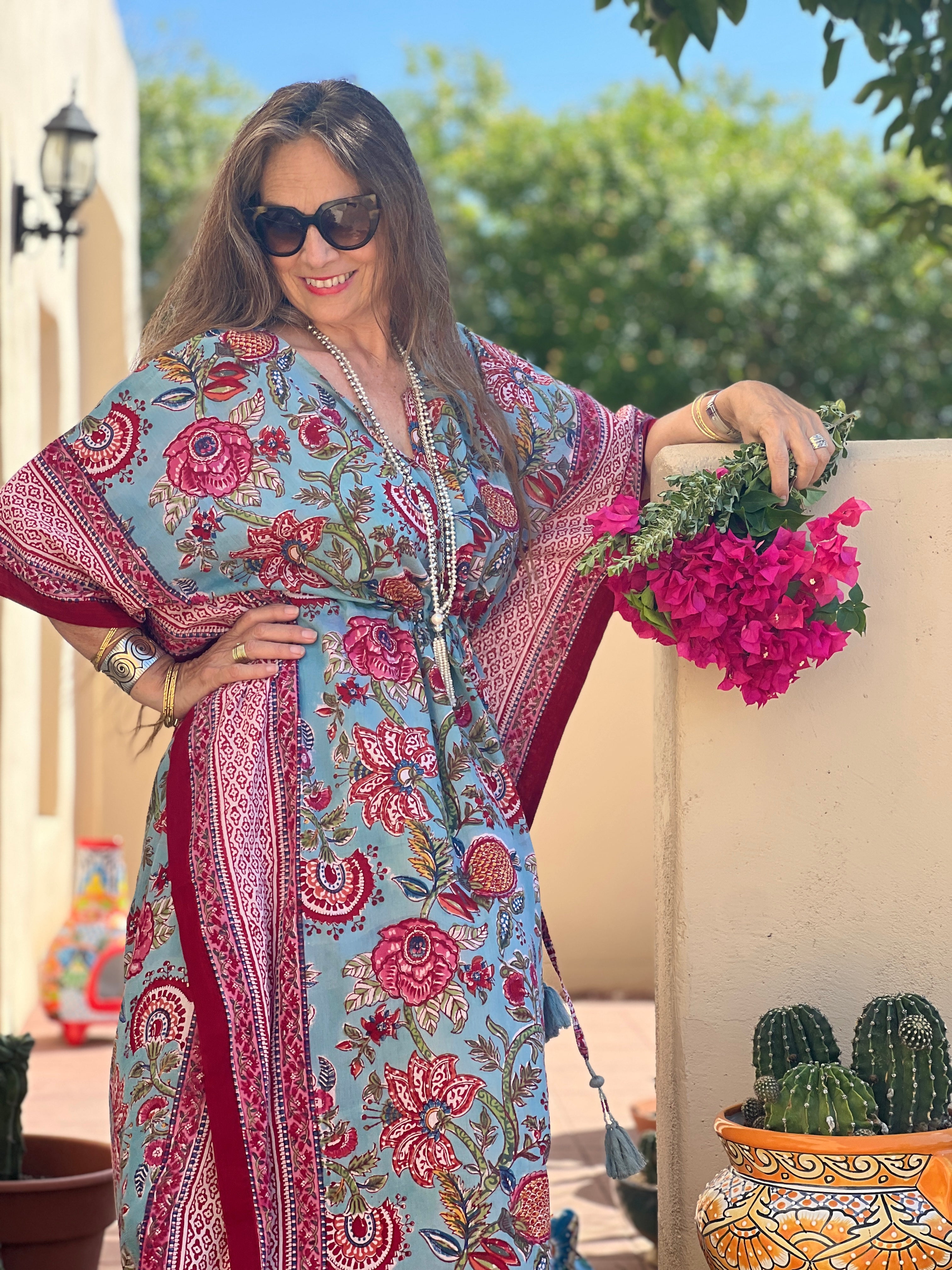 Bora Bora Botanical Maxi Kaftan