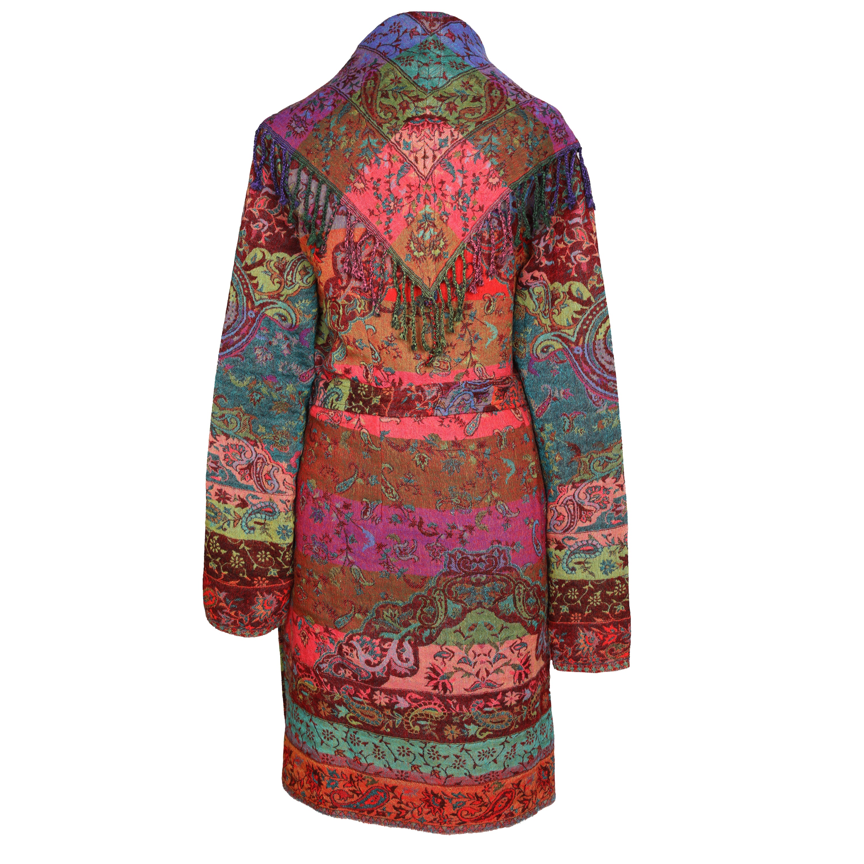 Joseph's Multicolour Boiled Wool Belted Coat