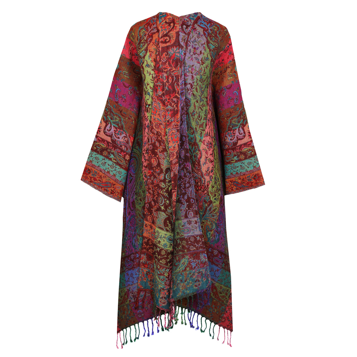 Oatmeal Kimono Coat Boiled Wool Reversible
