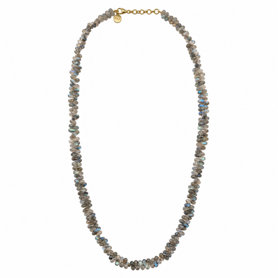 Luminous Labradorite Blue Flash Drop Necklace