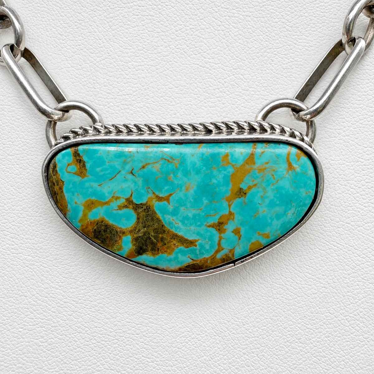 Navajo Royston Turquoise Sterling Silver Necklace