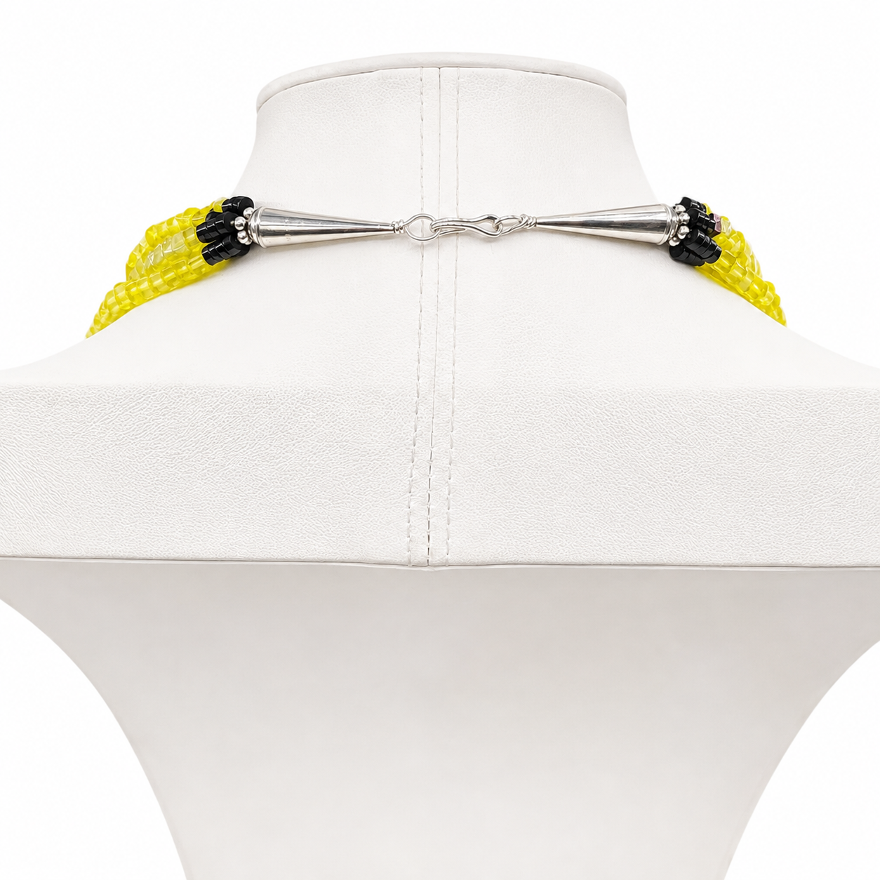 Yellow Serpentine and Heishi Six Strand Necklace Santo Domingo
