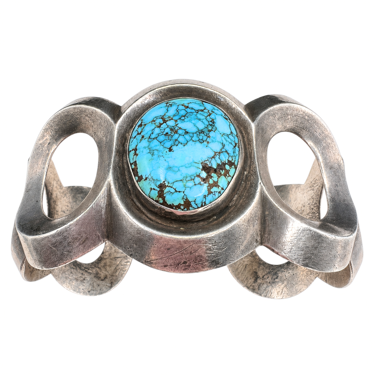 Vintage Rare #8 Turquoise and Silver Bracelet Navajo
