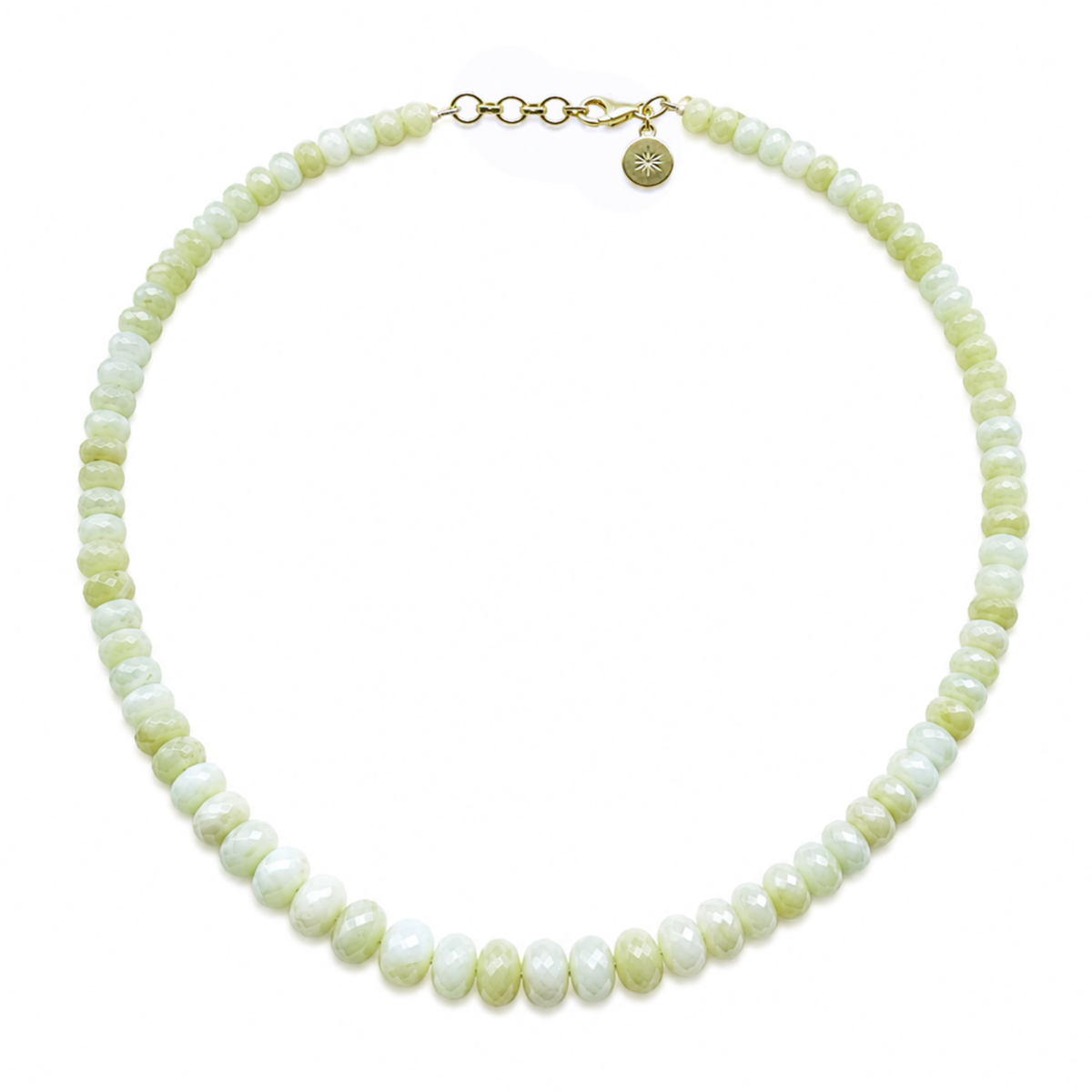 Natural Peruvian Opal Faceted Choker Necklace