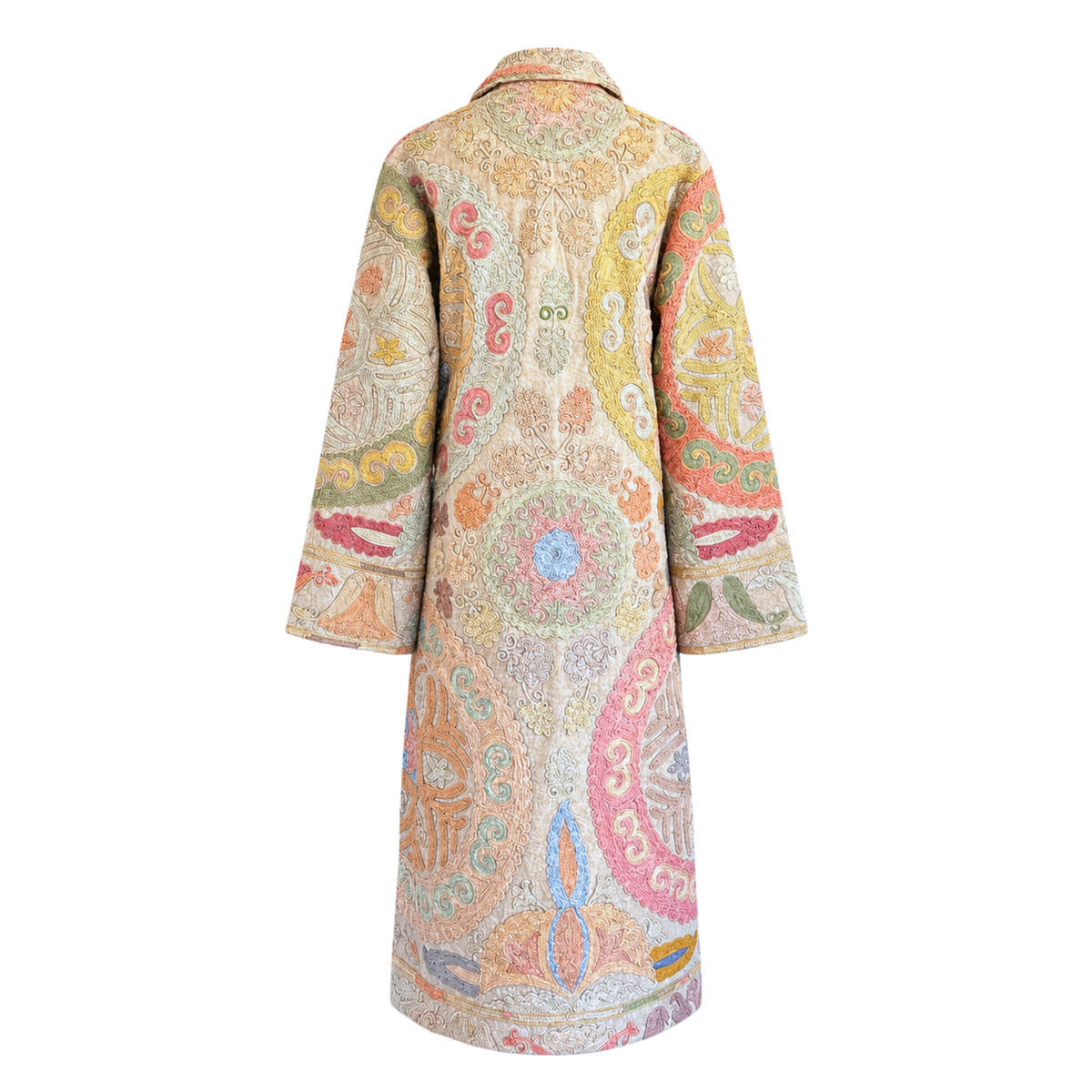 Samira Floral Hand Embroidered Cotton Coat