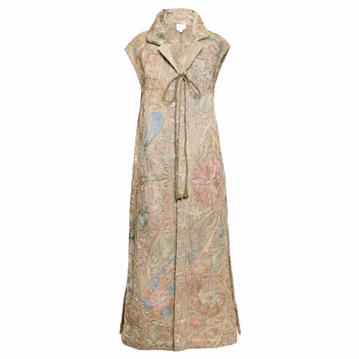 Myra Hand Embroidered Cotton Vest One of a Kind