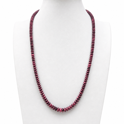 Rare Purple Spiny Oyster Shell Graduated Necklace