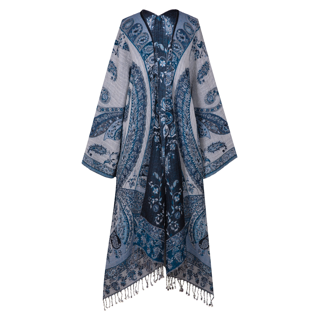 Pescara Paisley Boiled Wool Kimono Coat