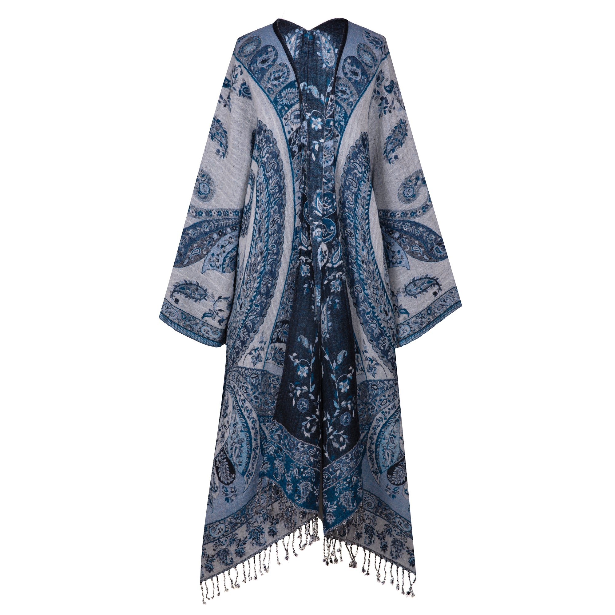 Black Persian Paisley Kimono Coat