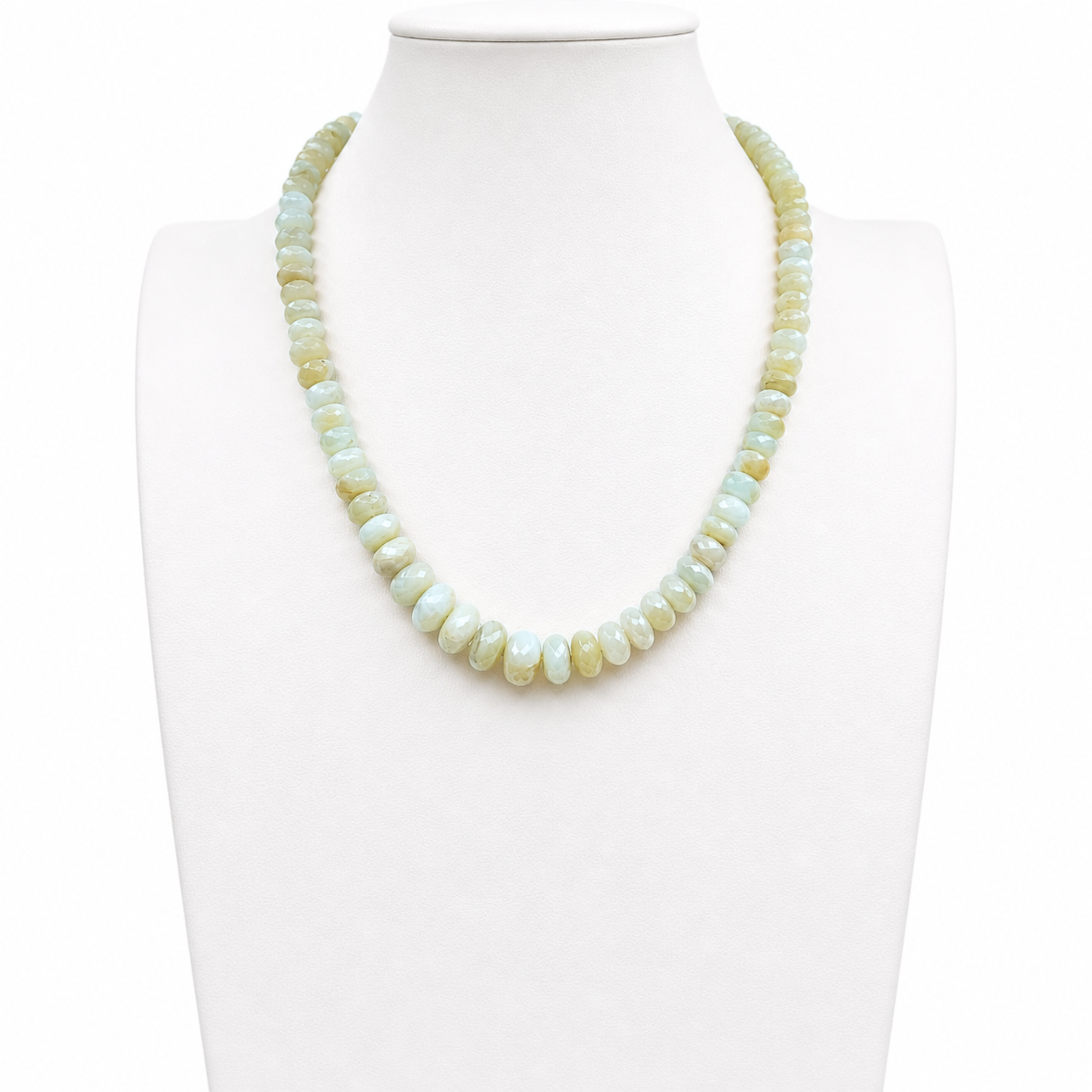 Natural Peruvian Opal Faceted Necklace