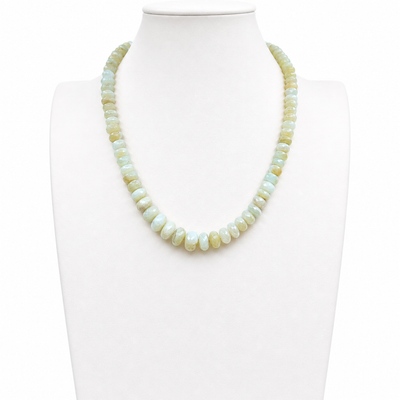 Natural Peruvian Opal Faceted Choker Necklace