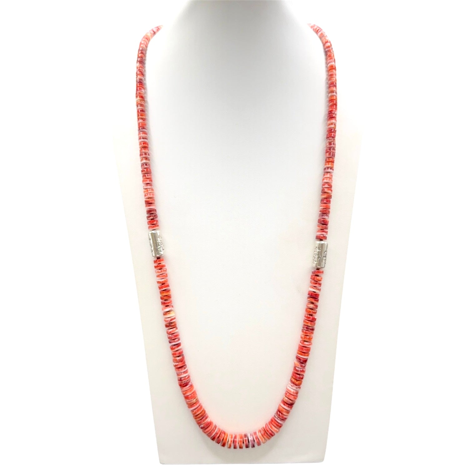 Red Spiny Oyster Kokopelli Necklace Santo Domingo