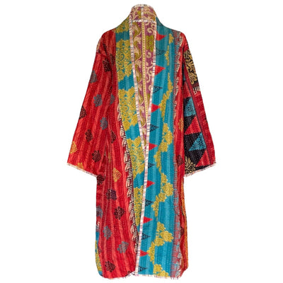 Reeva cotton quilted vintage kantha coat One of a Kind