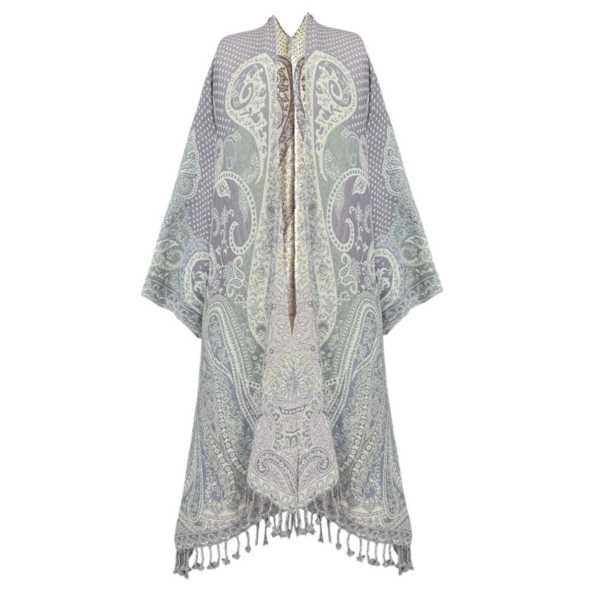 Enchanting Polka Dot Paisley Kimono Coat One of a Kind