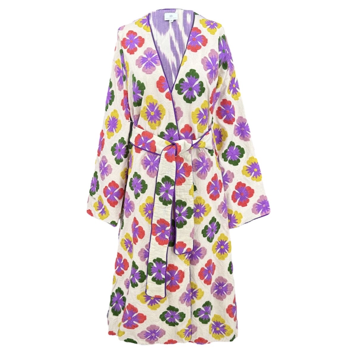 Scaramouche Suzani Lilac Floral Coat One of a Kind