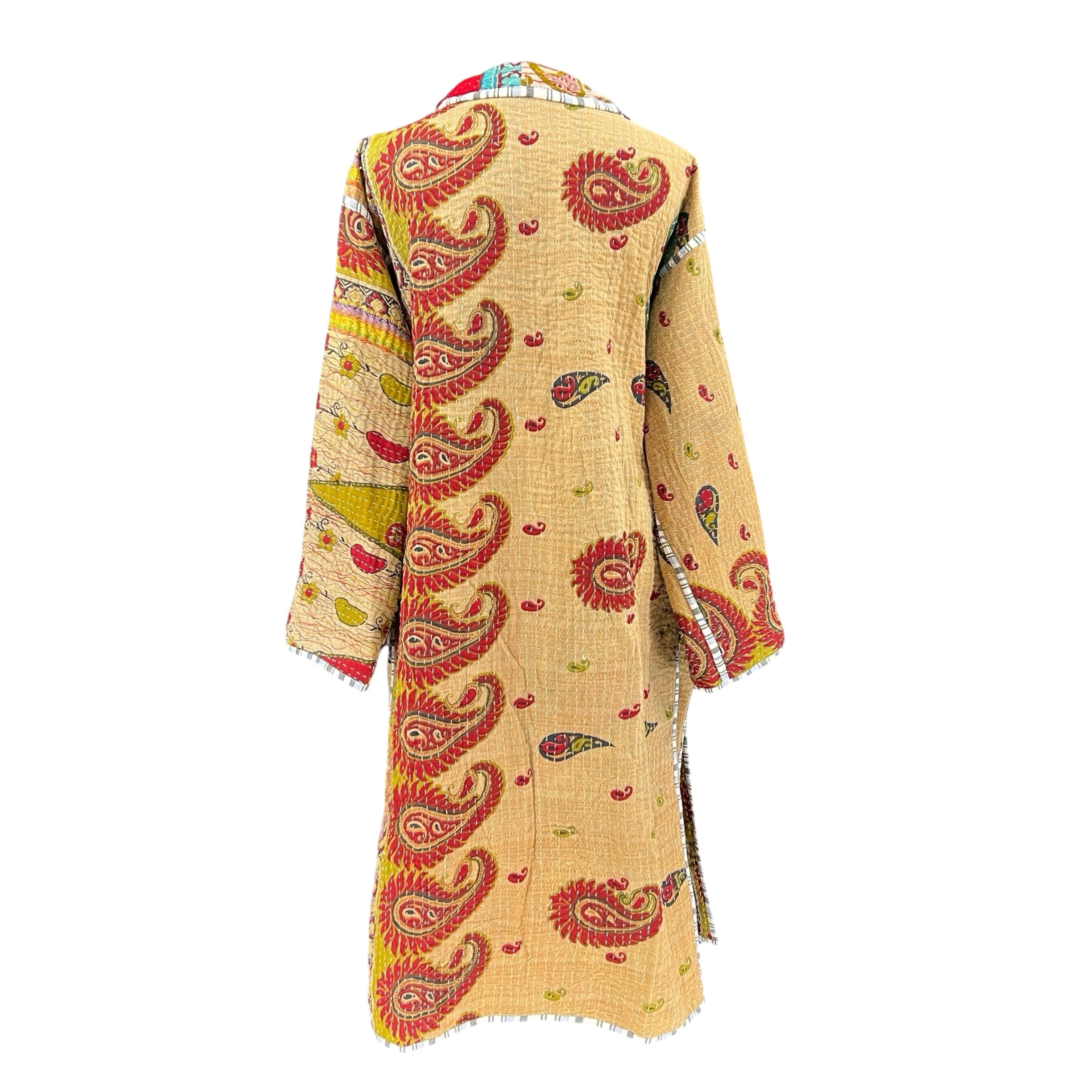 Aiukli cotton vintage quilted kantha coat One of a Kind
