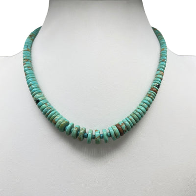 Vintage  Native American Graduated Turquoise Necklace Santo Domingo