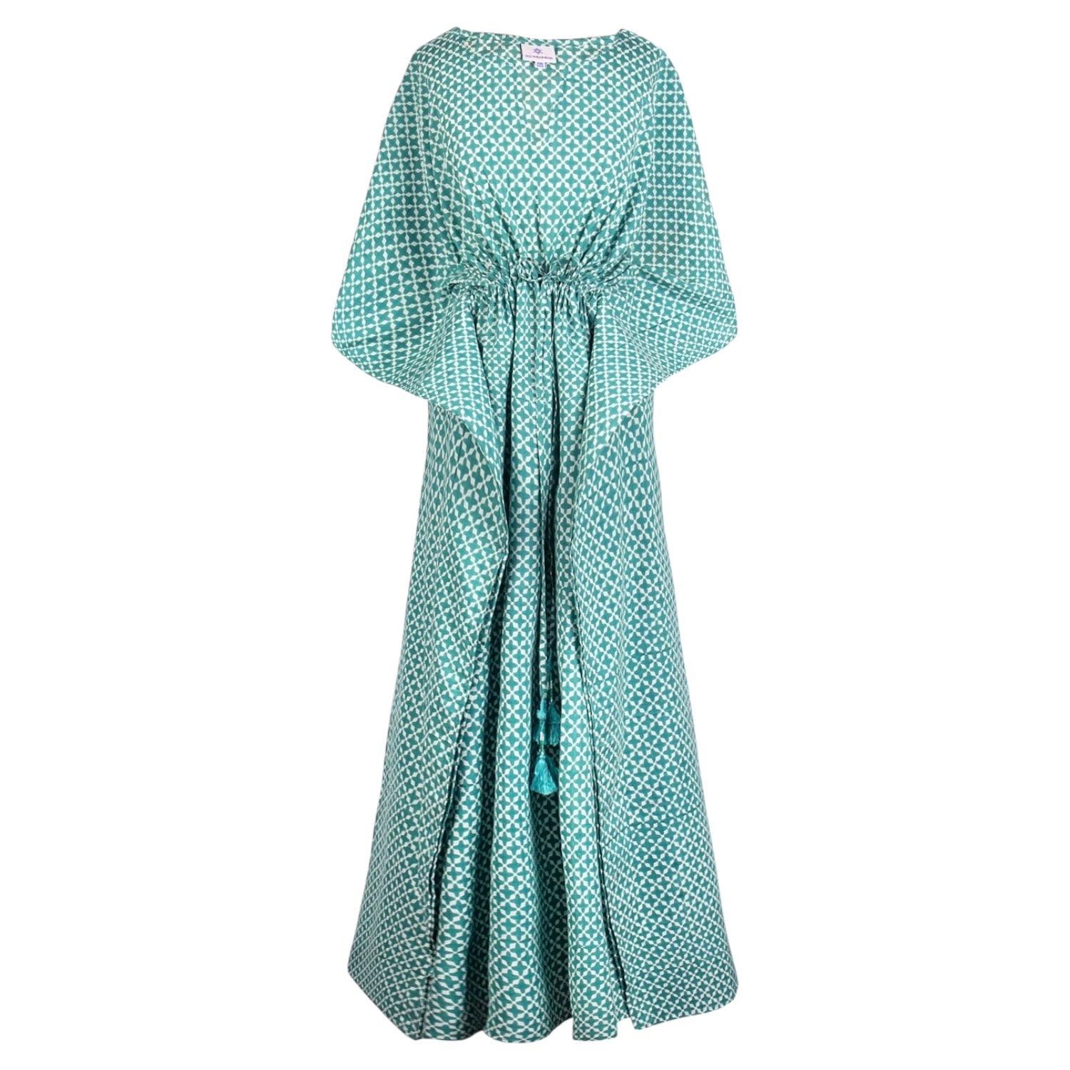 Mykonos Aqua Maxi Kaftan Dress Final Sale