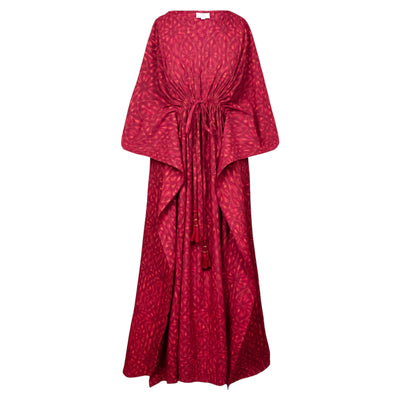 Philomena Tie-dye block print Maxi Kaftan Dress
