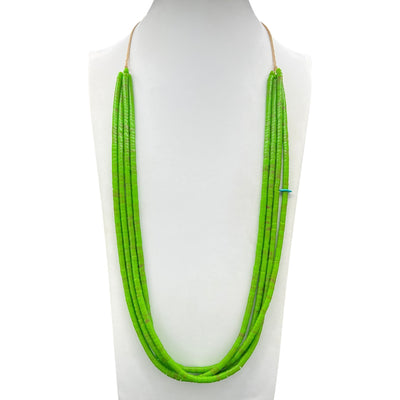 Gaspeite Heishi Style Necklace Santo Domingo