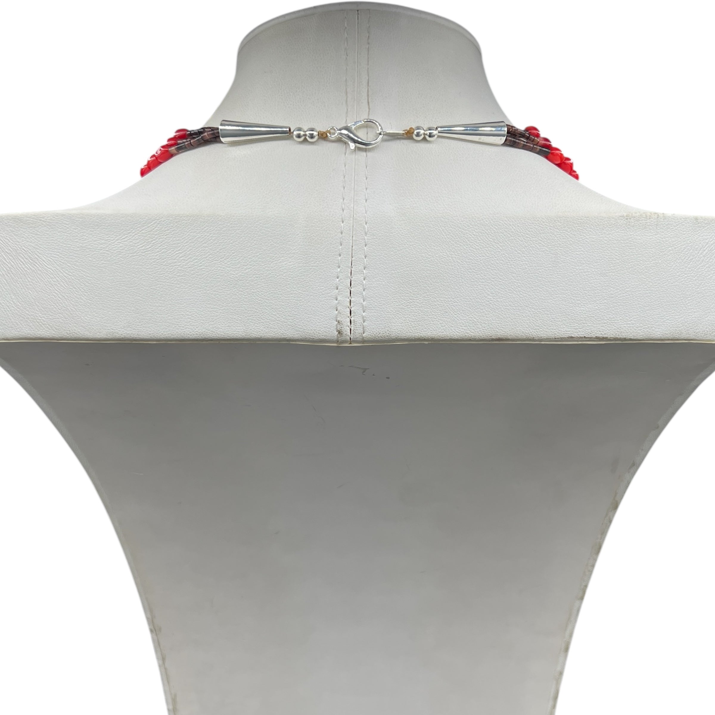 Coral, Turquoise and Heishi Santo Domingo Necklace