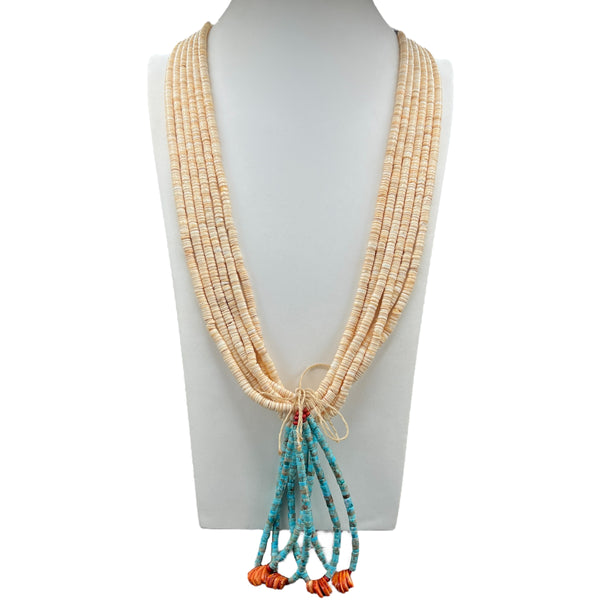 Clam Shell Turquoise Spiny Oyster Jacla Necklace Santo Domingo
