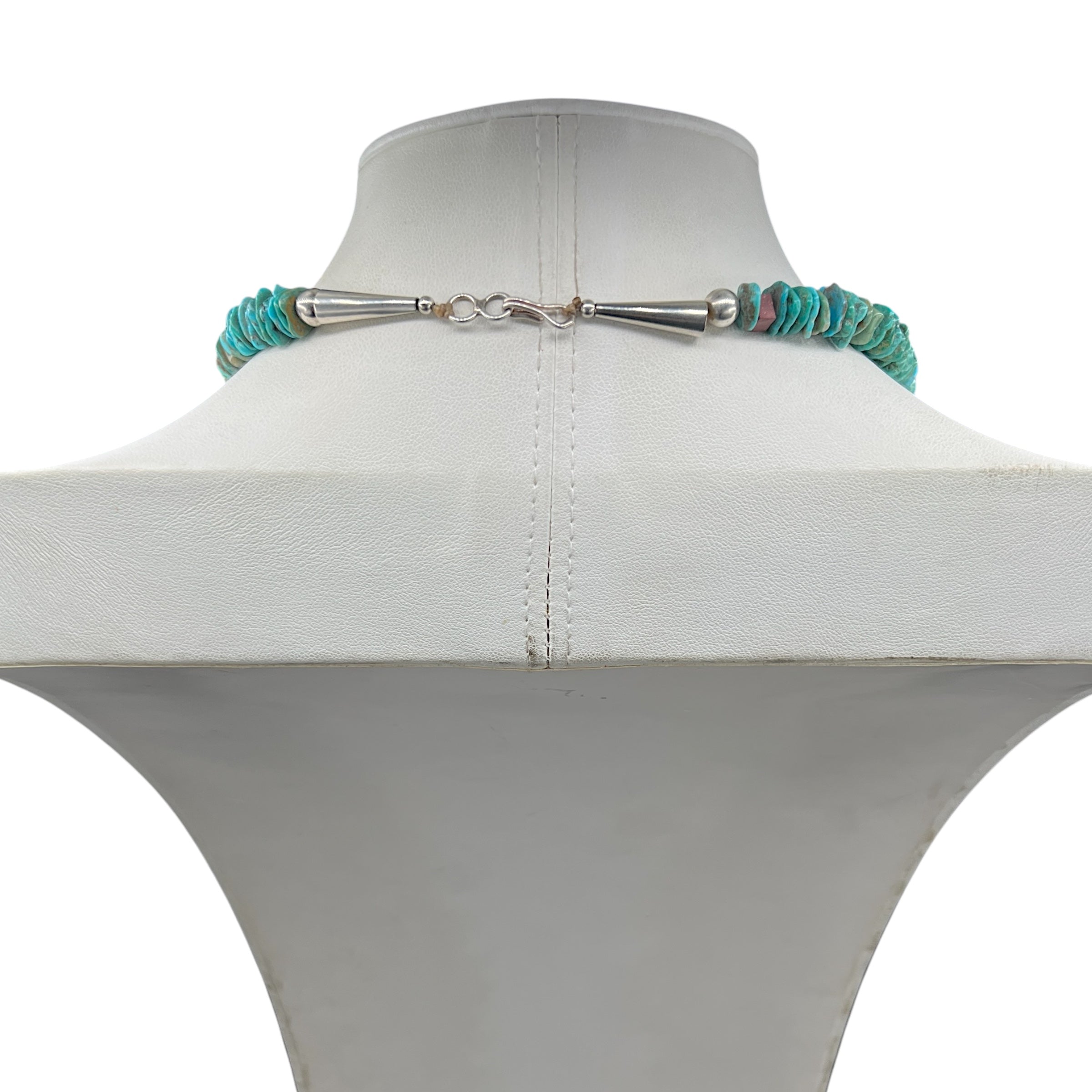 Checker Nevada Blue Turquoise Necklace Santo Domingo