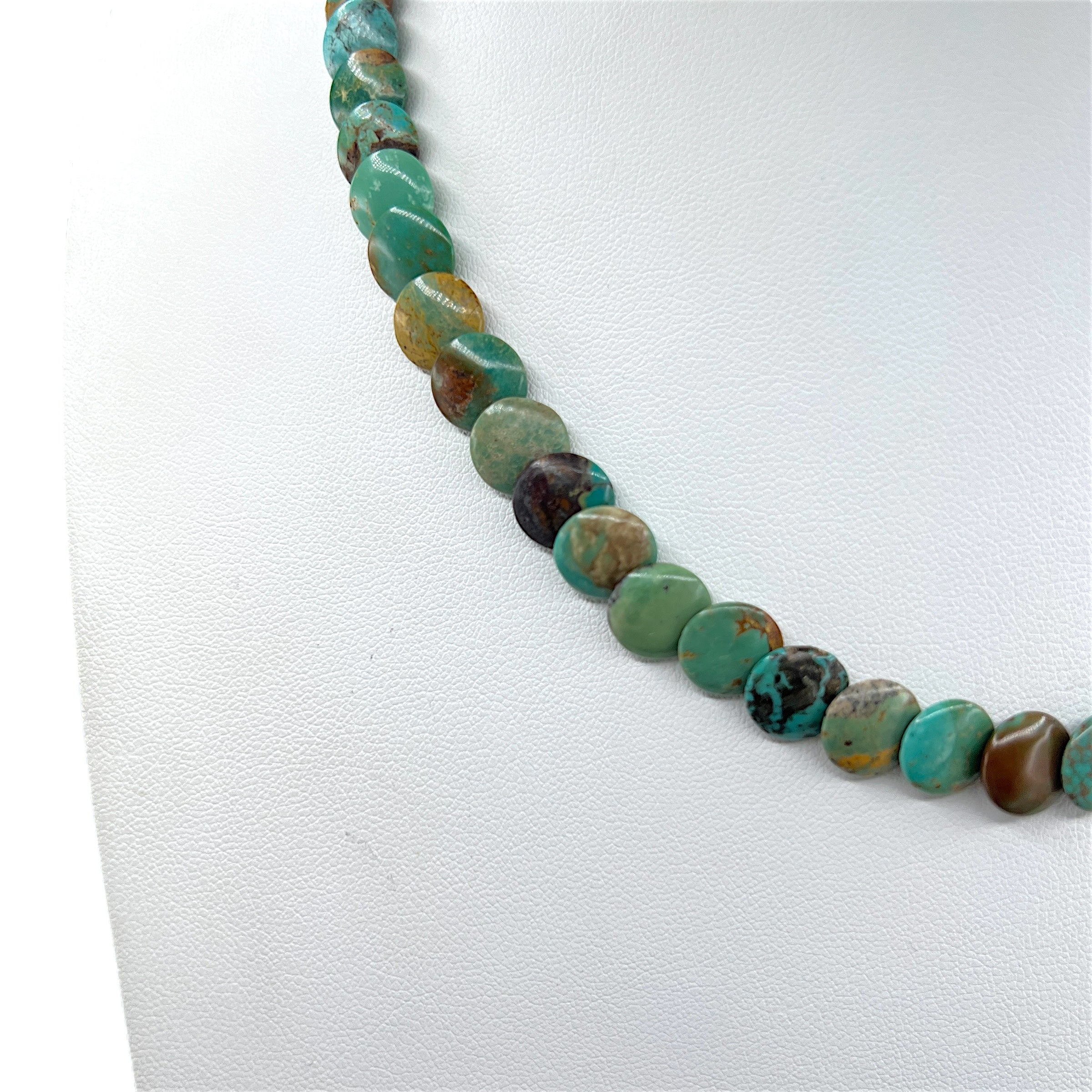 Rare Royston Disc Turquoise Necklace Santo Domingo