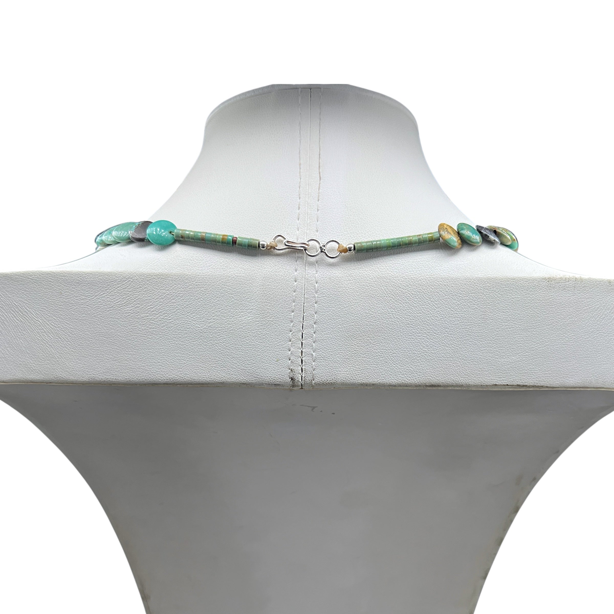 Rare Royston Disc Turquoise Necklace Santo Domingo