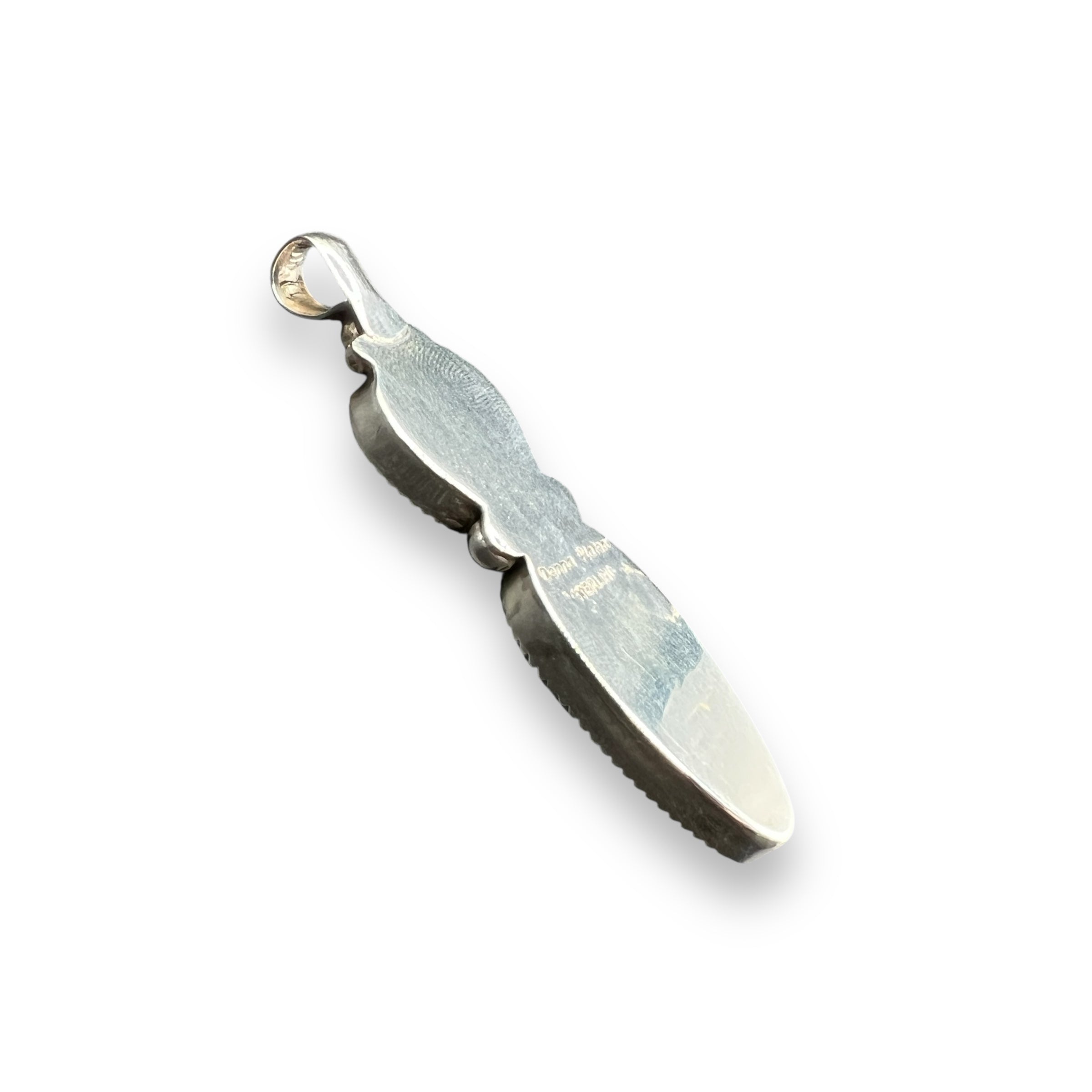 Navajo Silver and Sleeping Beauty Turquoise Pendant Necklace