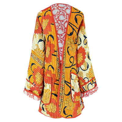 Sunshine Suriya Floral Cotton Kantha Coat
