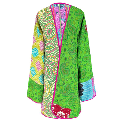 Marakata Cotton Kantha Coat One of a Kind