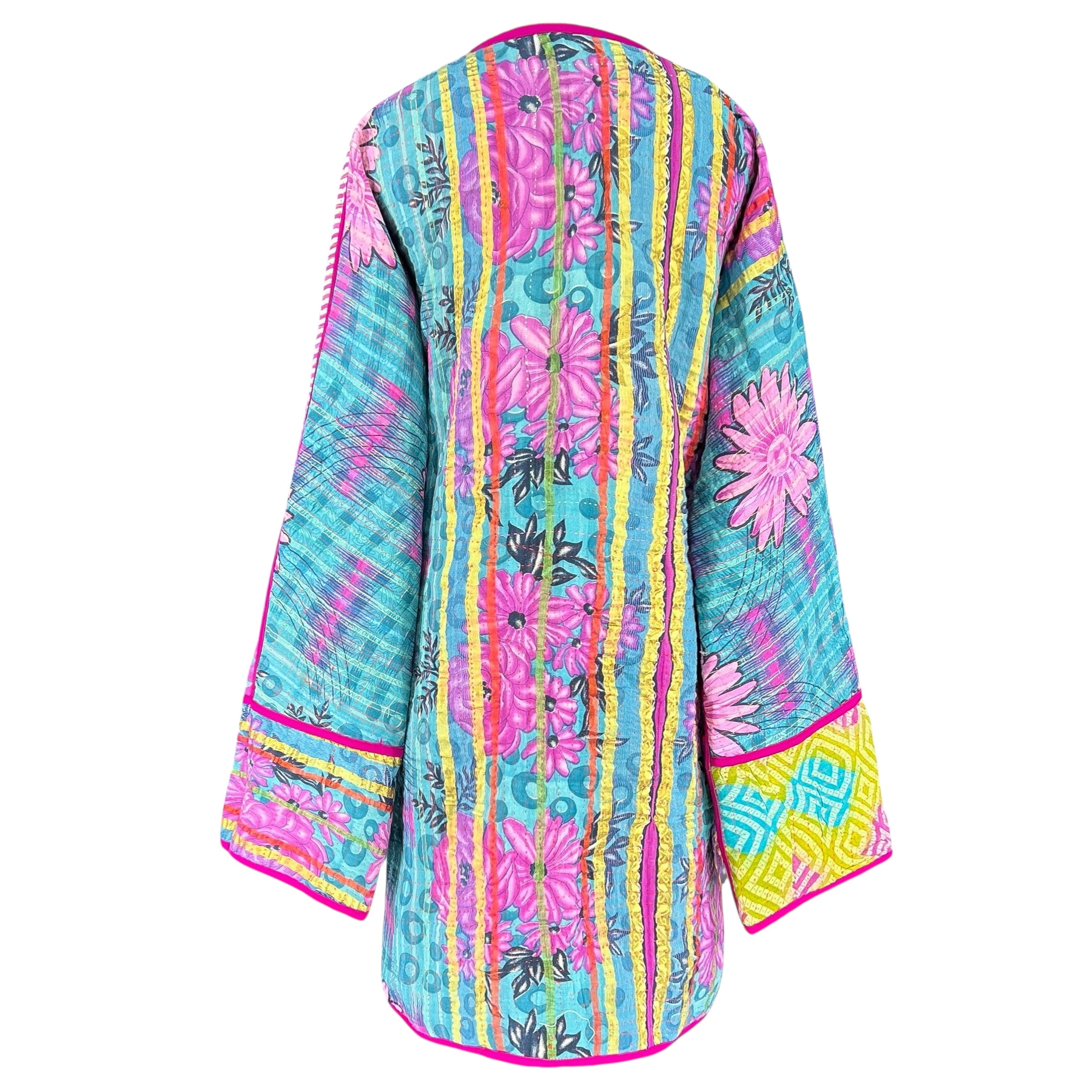 Marakata Cotton Kantha Coat One of a Kind
