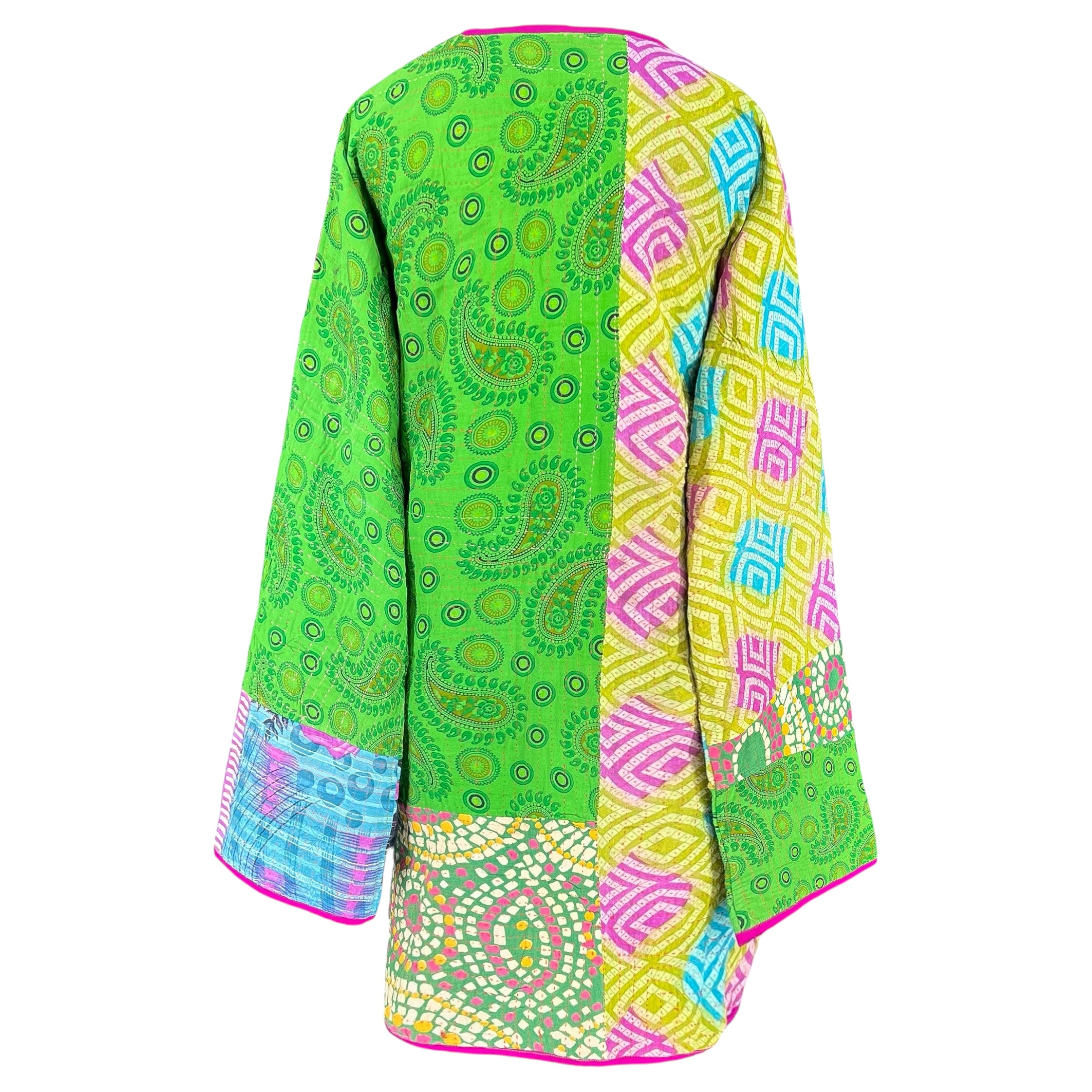 Marakata Cotton Kantha Coat One of a Kind