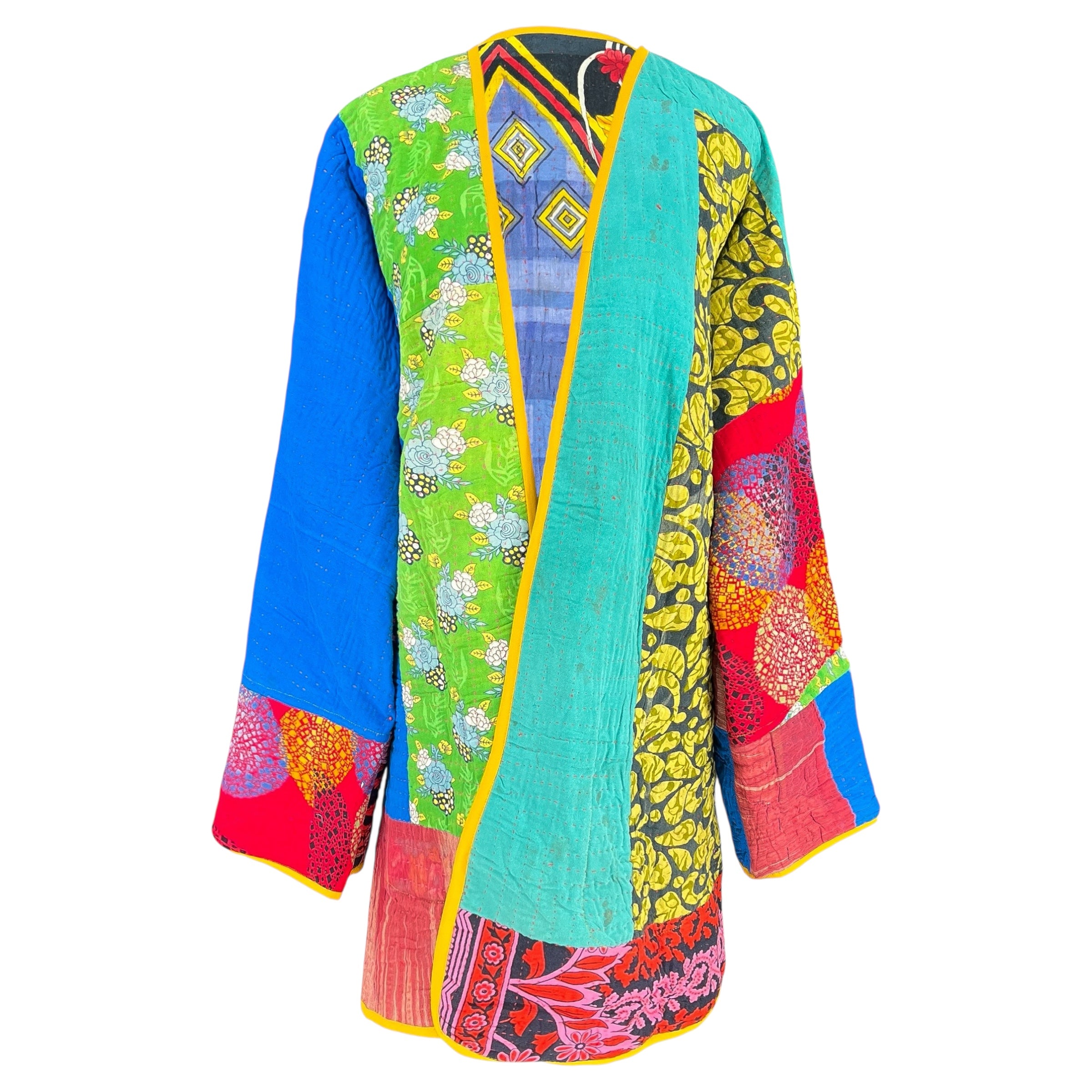 Rangin Cotton Kantha Coat One of a Kind