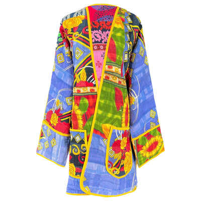 Rangin Cotton Kantha Coat One of a Kind