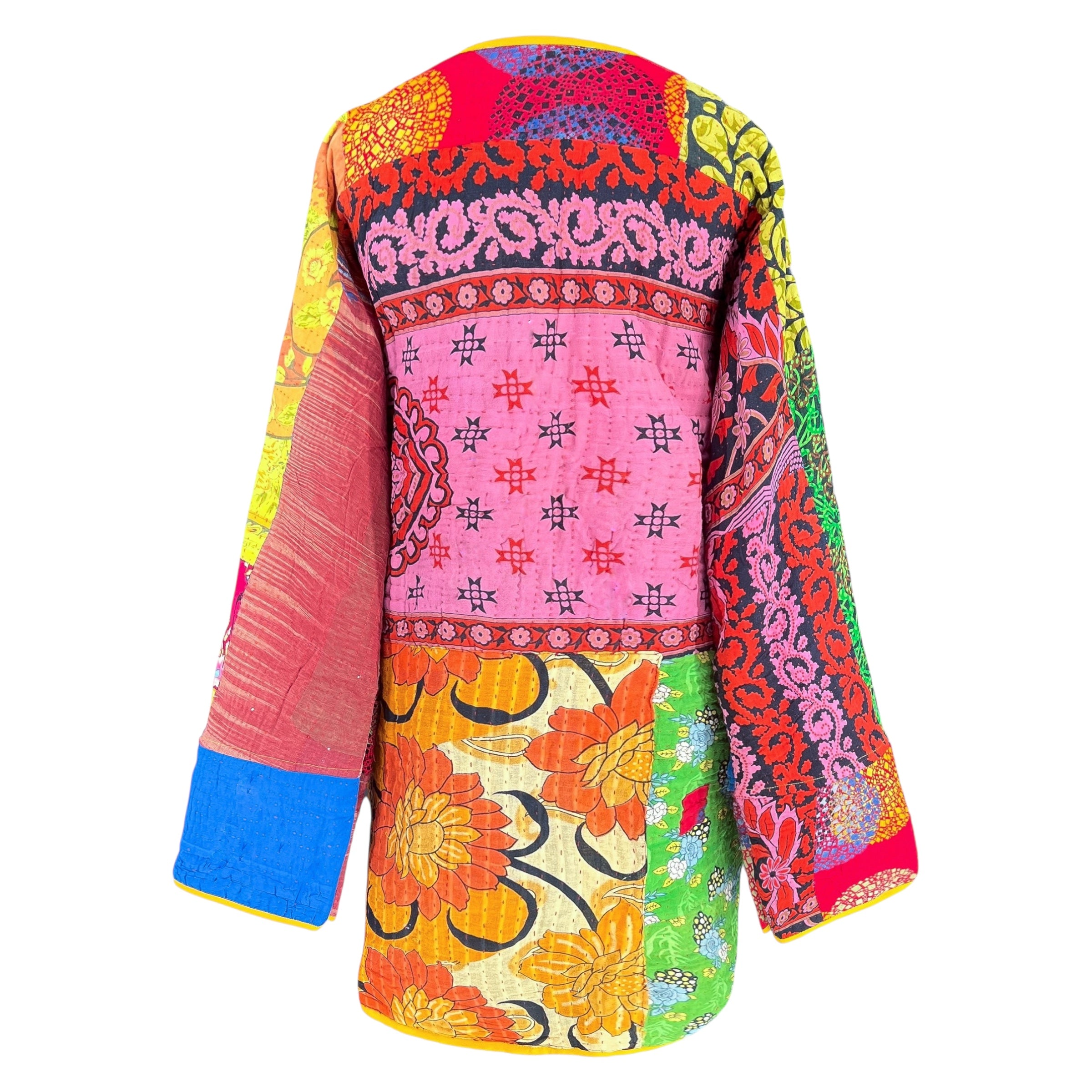 Rangin Cotton Kantha Coat One of a Kind