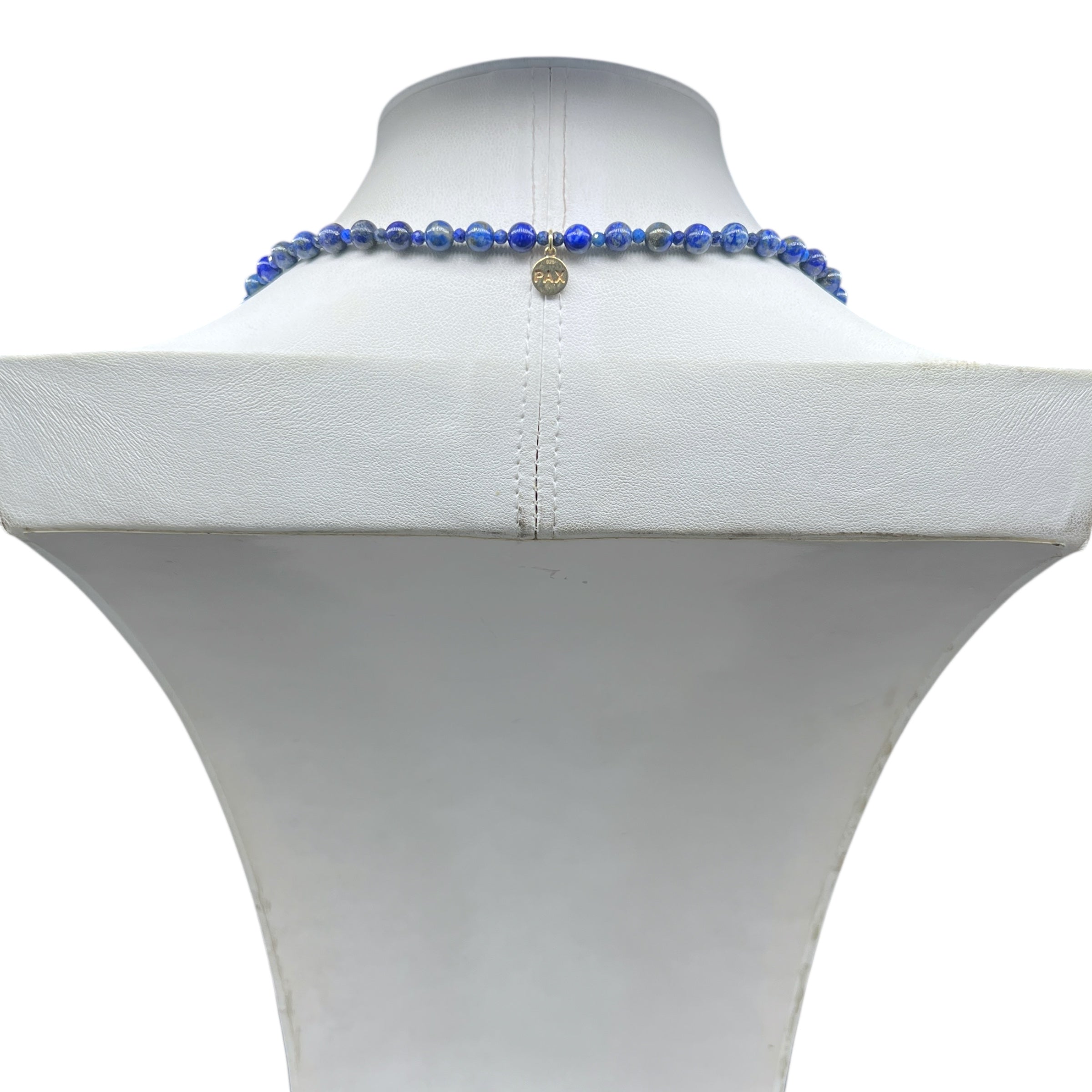 Semi Precious Lapis Lazuli Mala Necklace