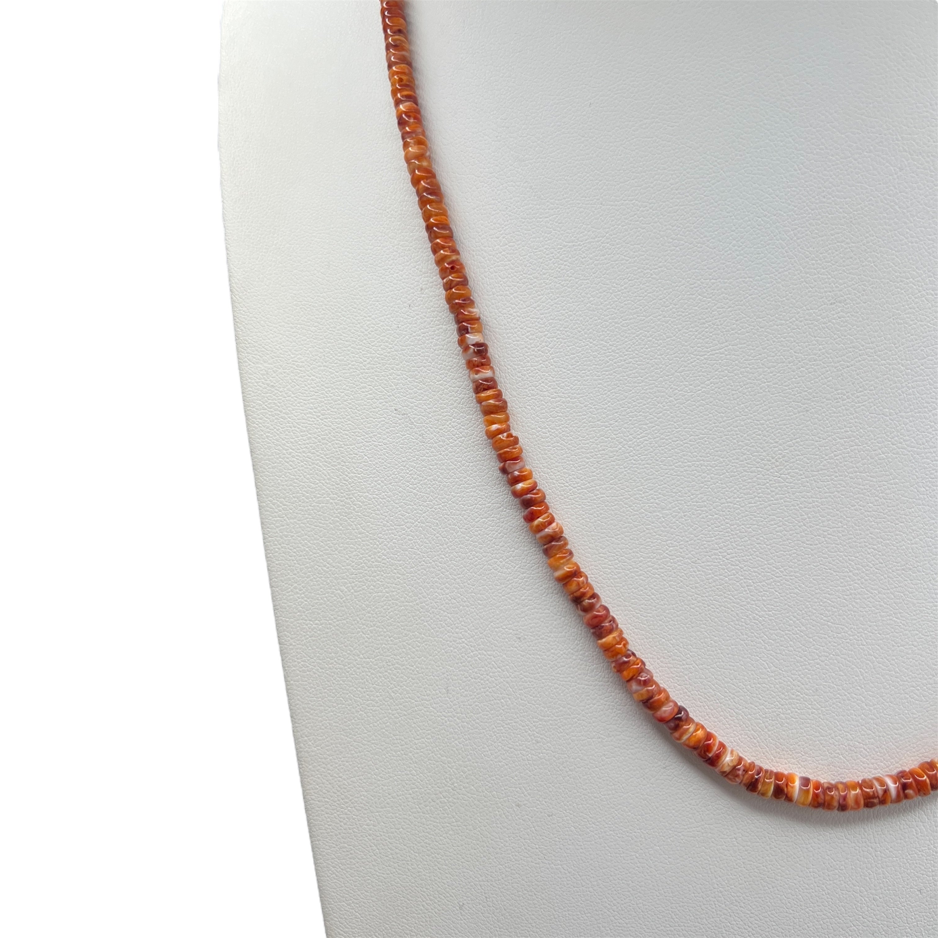 Orange and Red Spiny Oyster Necklace Santo Domingo