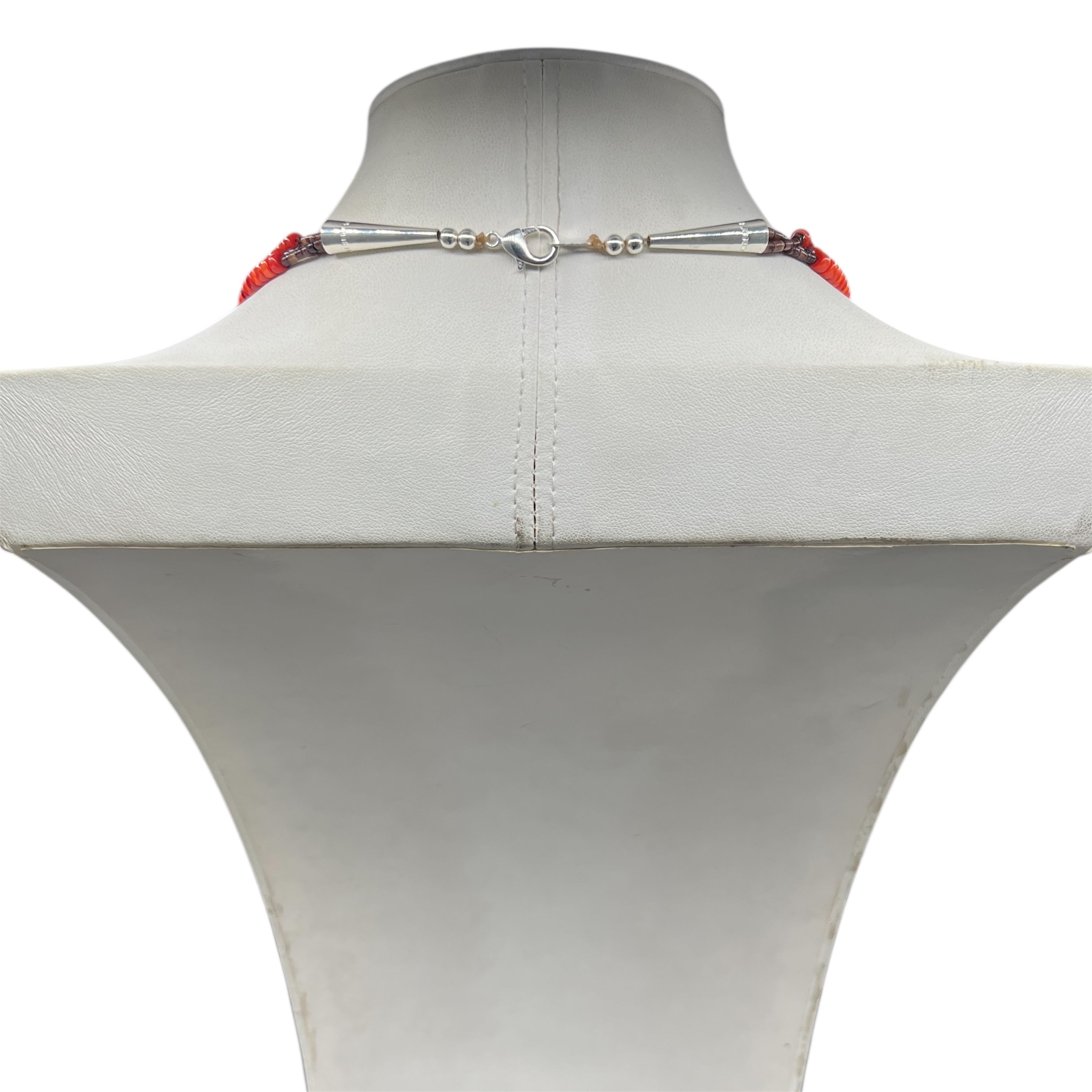 Coral and Turquoise Three Strand Necklace Santo Domingo