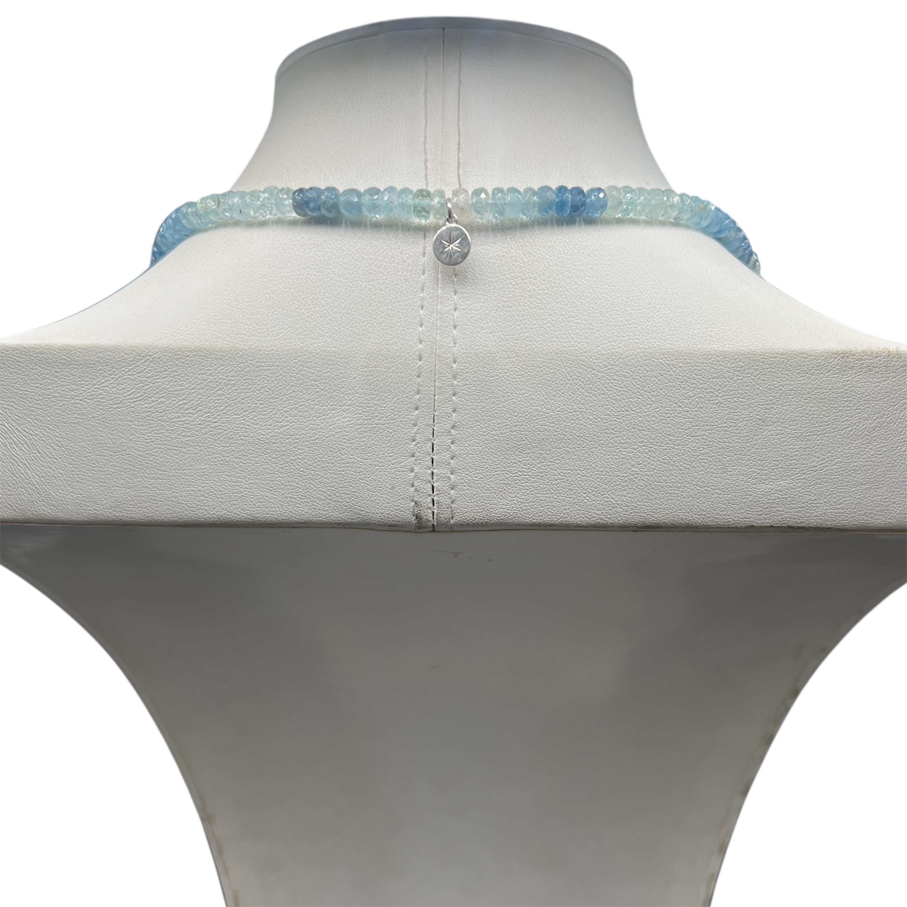 Faceted Aquamarine Mala Necklace