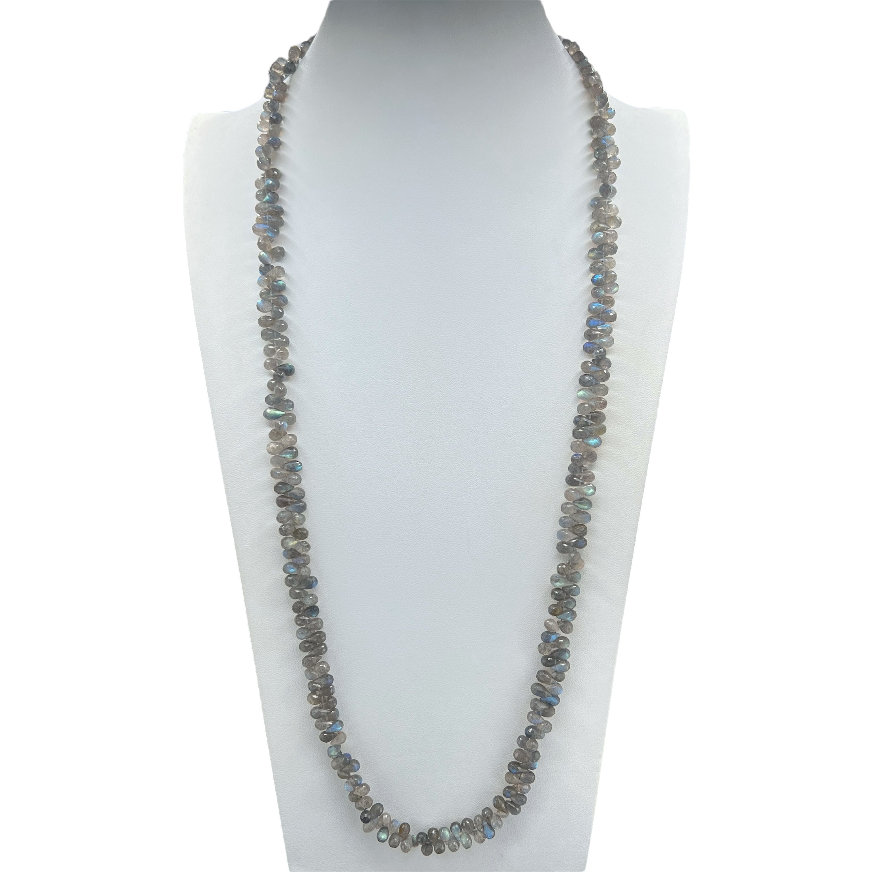 Semi-Precious Labradorite Drop Necklace