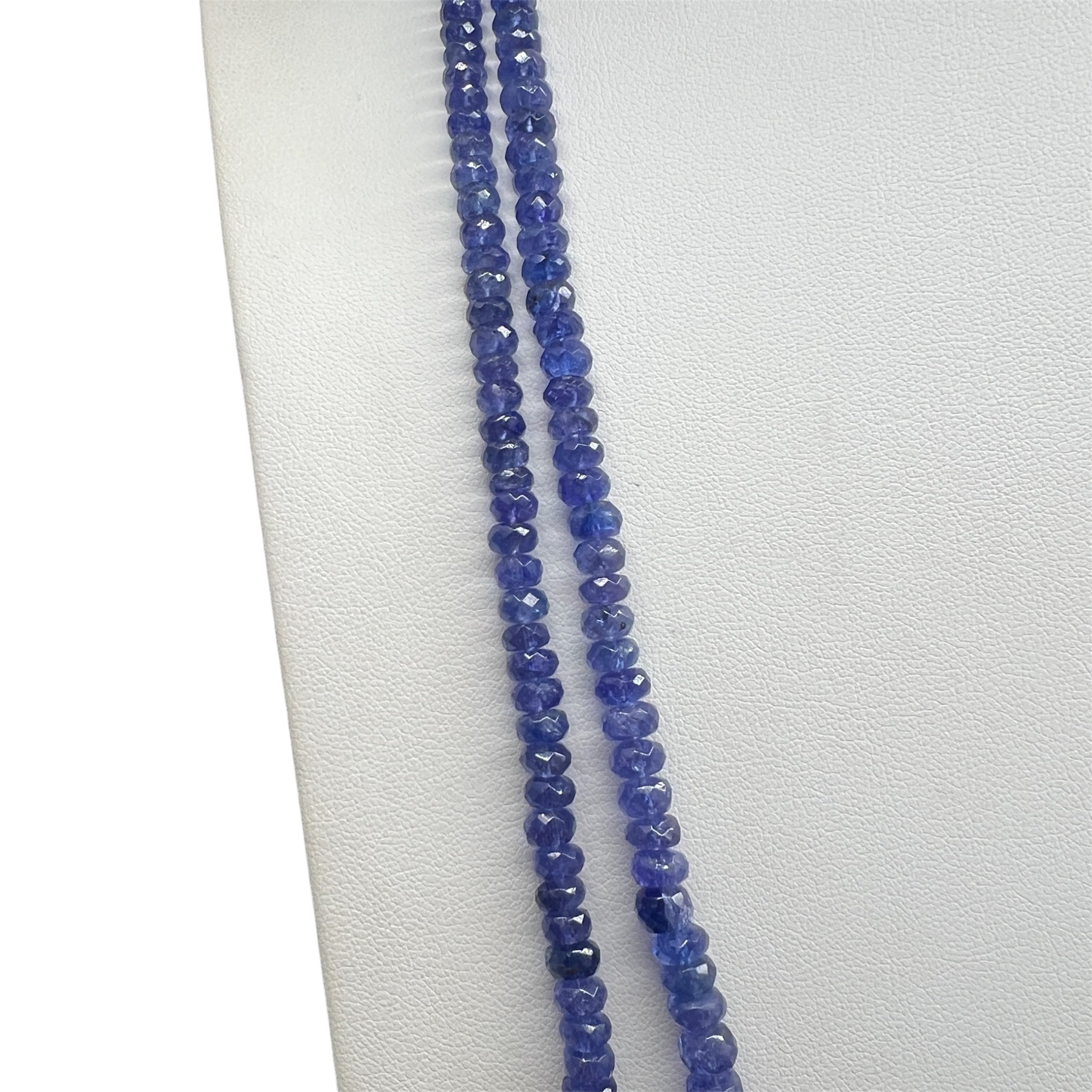 Rare Faceted Tanzanite Long Necklace