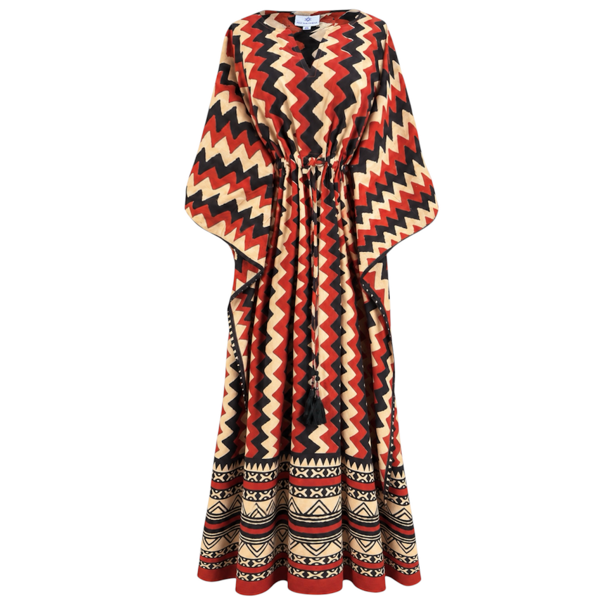 Zanzibar Natural Dye Maxi Kaftan Dress Limited Edition