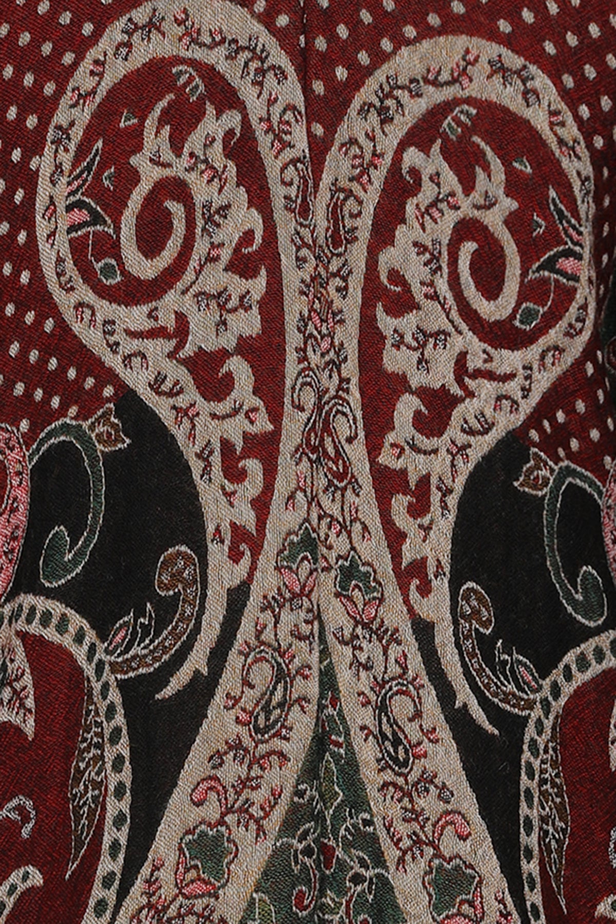 Polka Dot Prancer Paisley Boiled Wool Kimono Coat