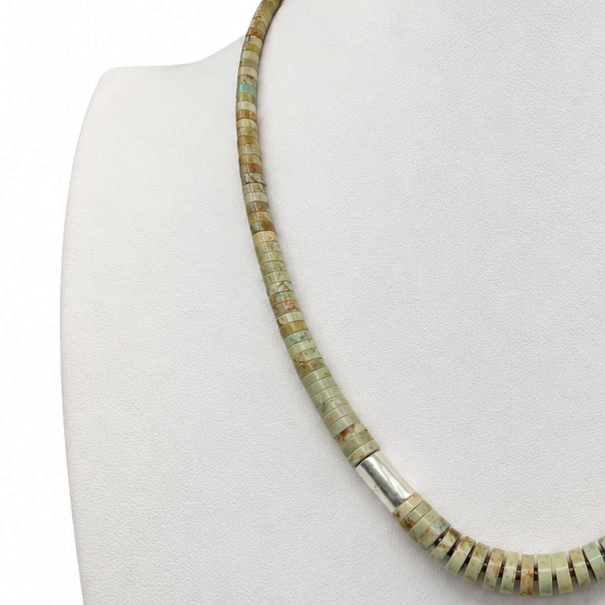 Rare Royston Disc Turquoise  Santo Domingo Necklace