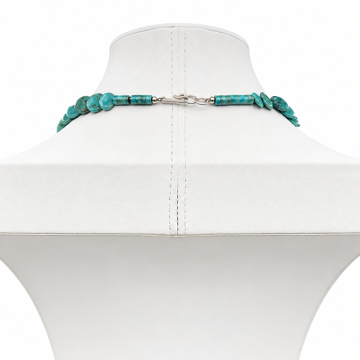 Rare Royston Turquoise Disc Necklace Santo Domingo