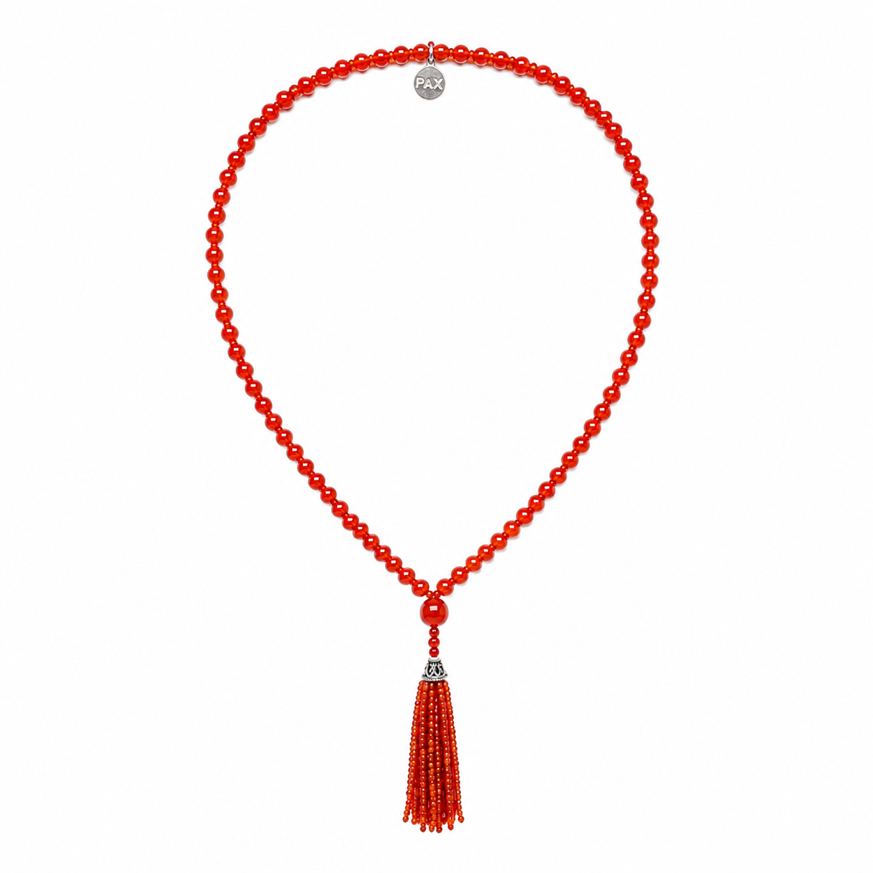 Semi Precious Carnelian Mala Necklace