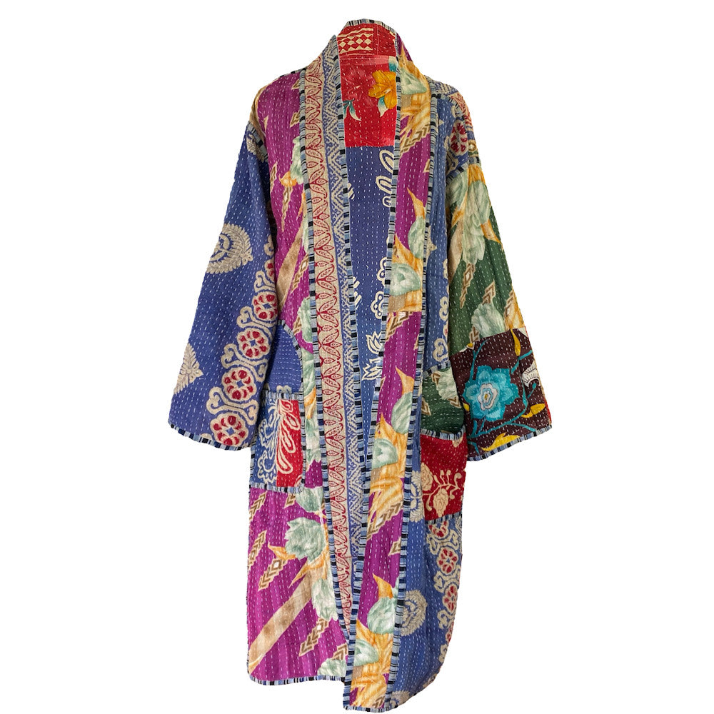 Ritah Cotton Vintage Quilted Kantha Coat ONE OF KIND